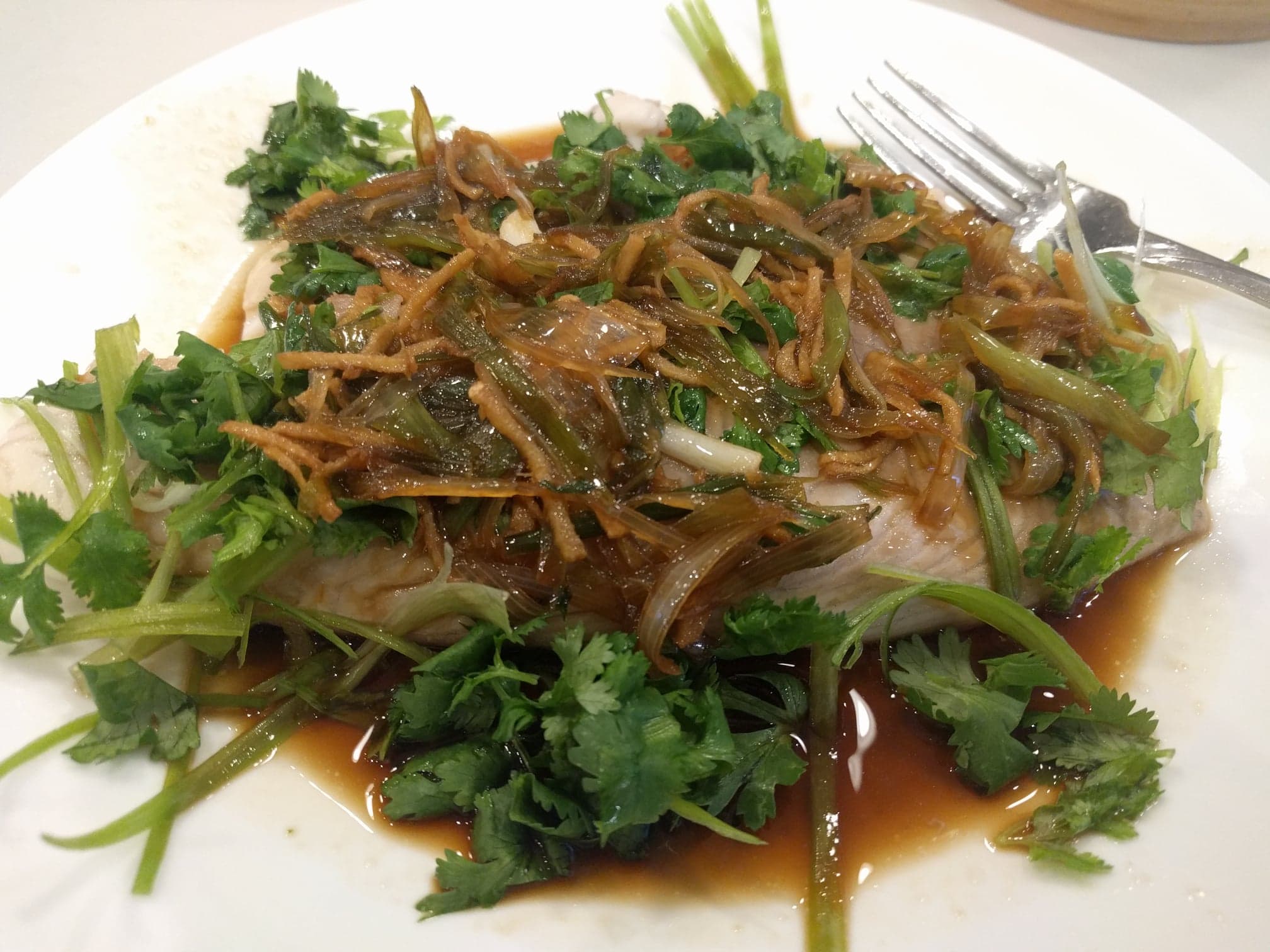 July 24, 2018 – Ginger Scallion Fish and Fried Rice