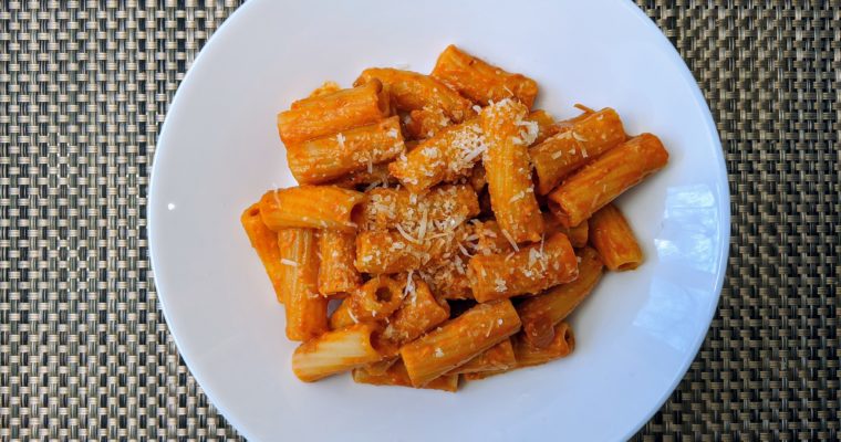 11-04-2018 Pasta with Vodka Sauce