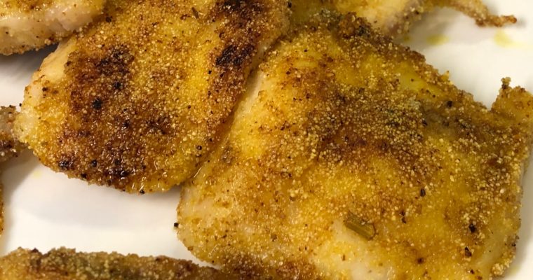 Crispy tilapia with haldi etc.