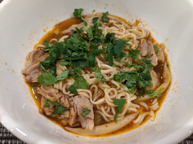 “Juicy chicken” (with and without noodles)