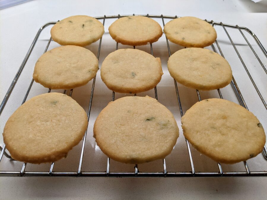 Rosemary lemon shortbread cookies